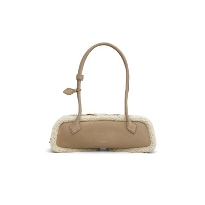 ALAÏA LE TECKEL MEDIUM BAG IN MERINO SHEARLING AA1S06033I048 (33*11*10cm)